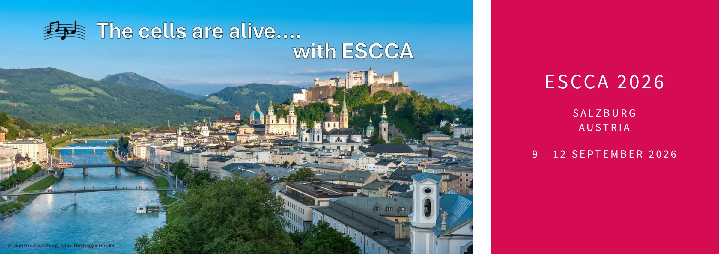 ESCCA 2026 event graphic with a view of Salzburg